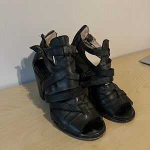 Freebird by Steven Claw Black Strappy Heels